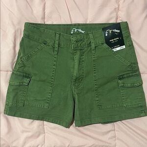 Green Cargo Shorts